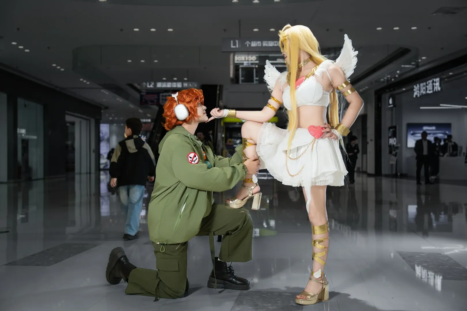 cosplay, Panty & Stocking with Garterbelt, Panty cosplay, High heels, Brief cosplay