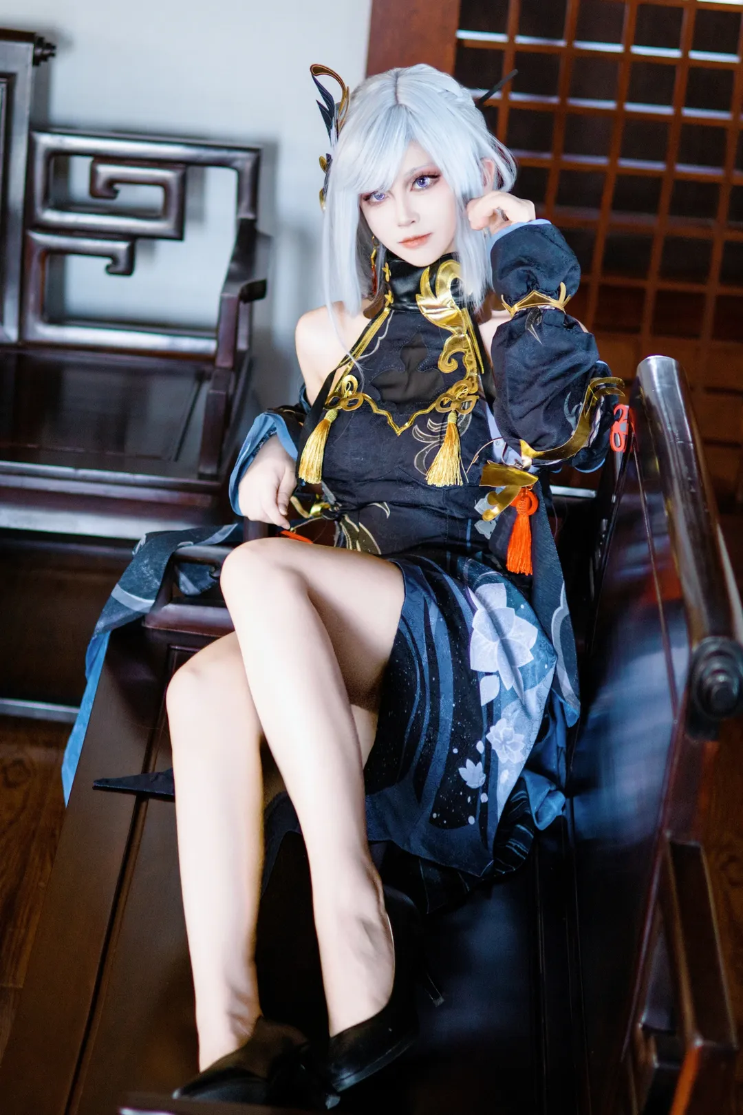 原神, cosplay, 二次元摄影, 申鹤cos, 国风动漫 - 第3张
