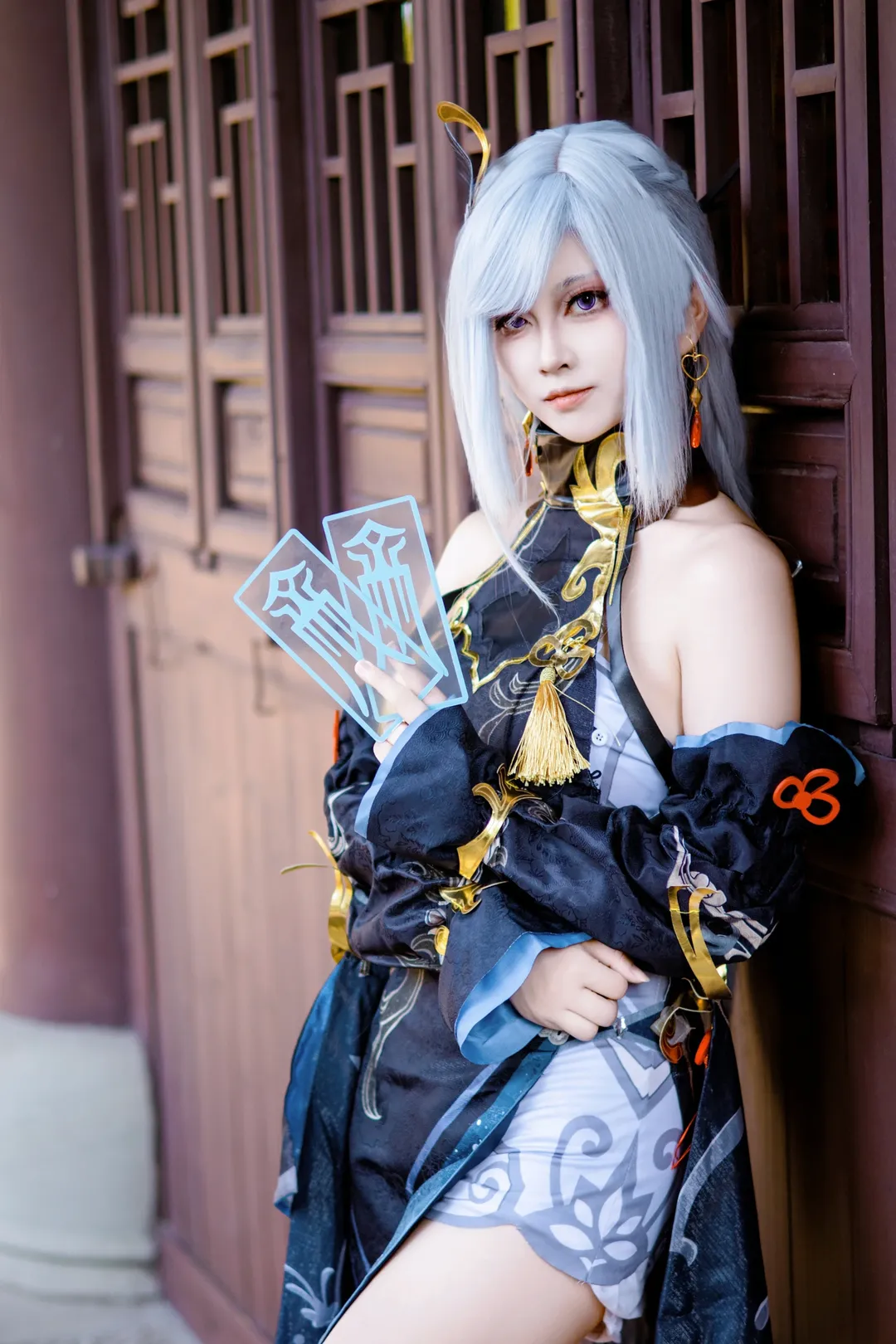 原神, cosplay, 二次元摄影, 申鹤cos, 国风动漫 - 第4张