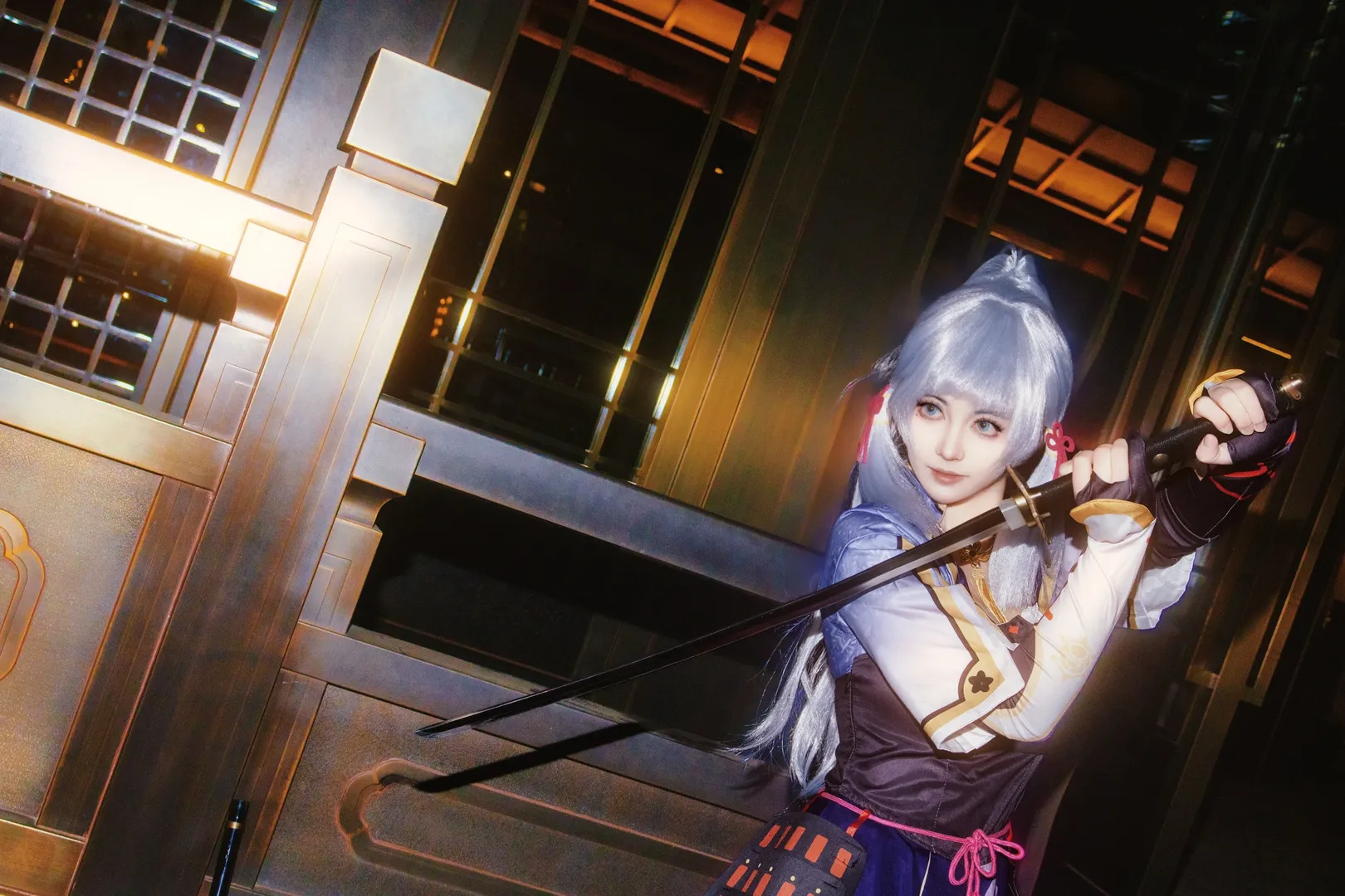 原神, 神里綾華 コスプレ, コスプレ撮影, 剣道少女, 中国風と和風 - 1枚目