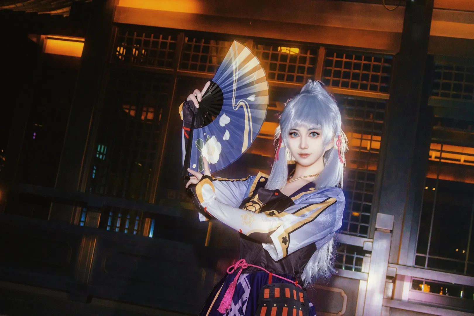 原神, 神裡綾華cos, cosplay攝影, 劍道少女, 古風和風