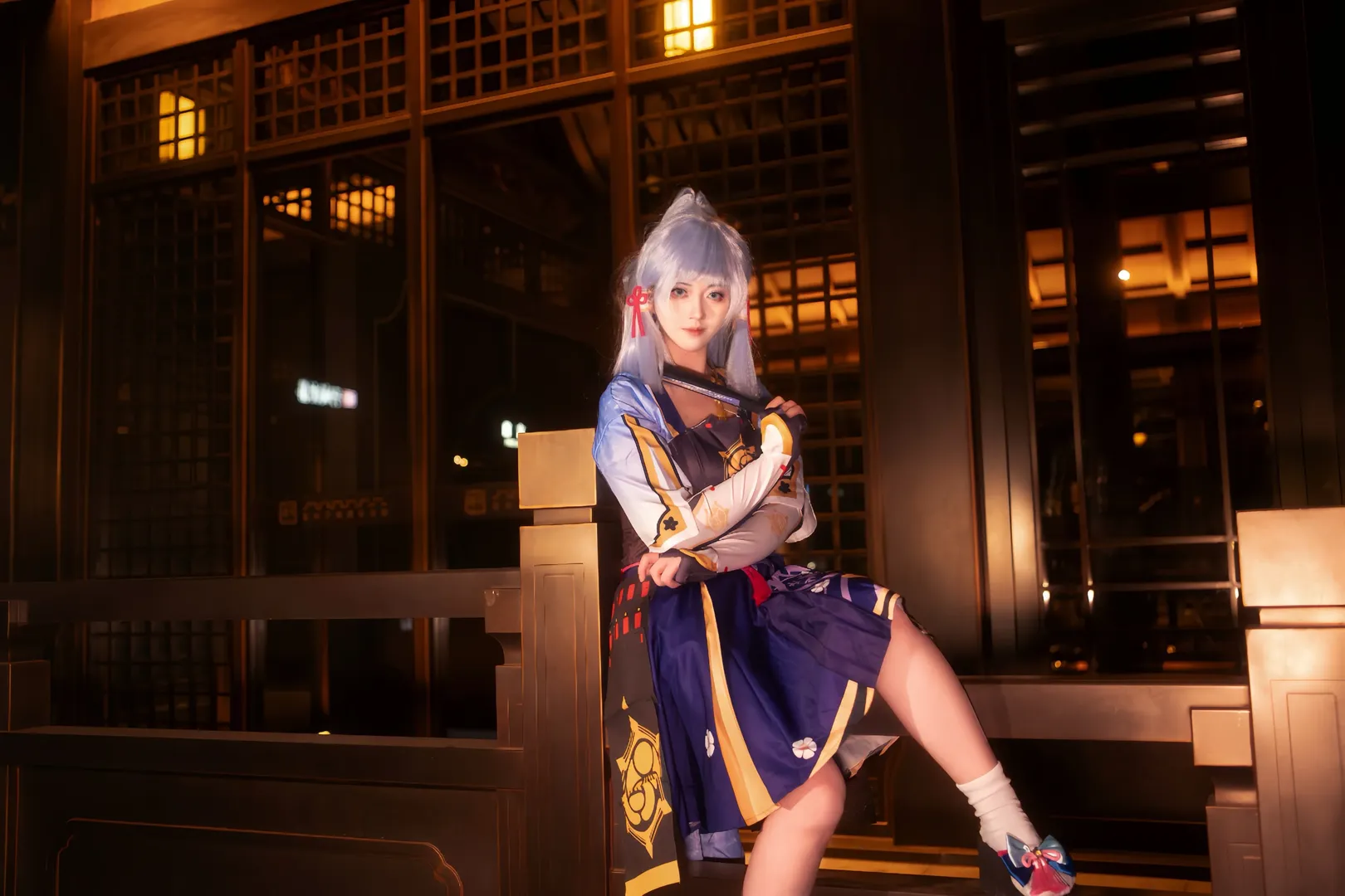 原神, 神裡綾華cos, 夜景人像, cosplay攝影, 二次元裝扮