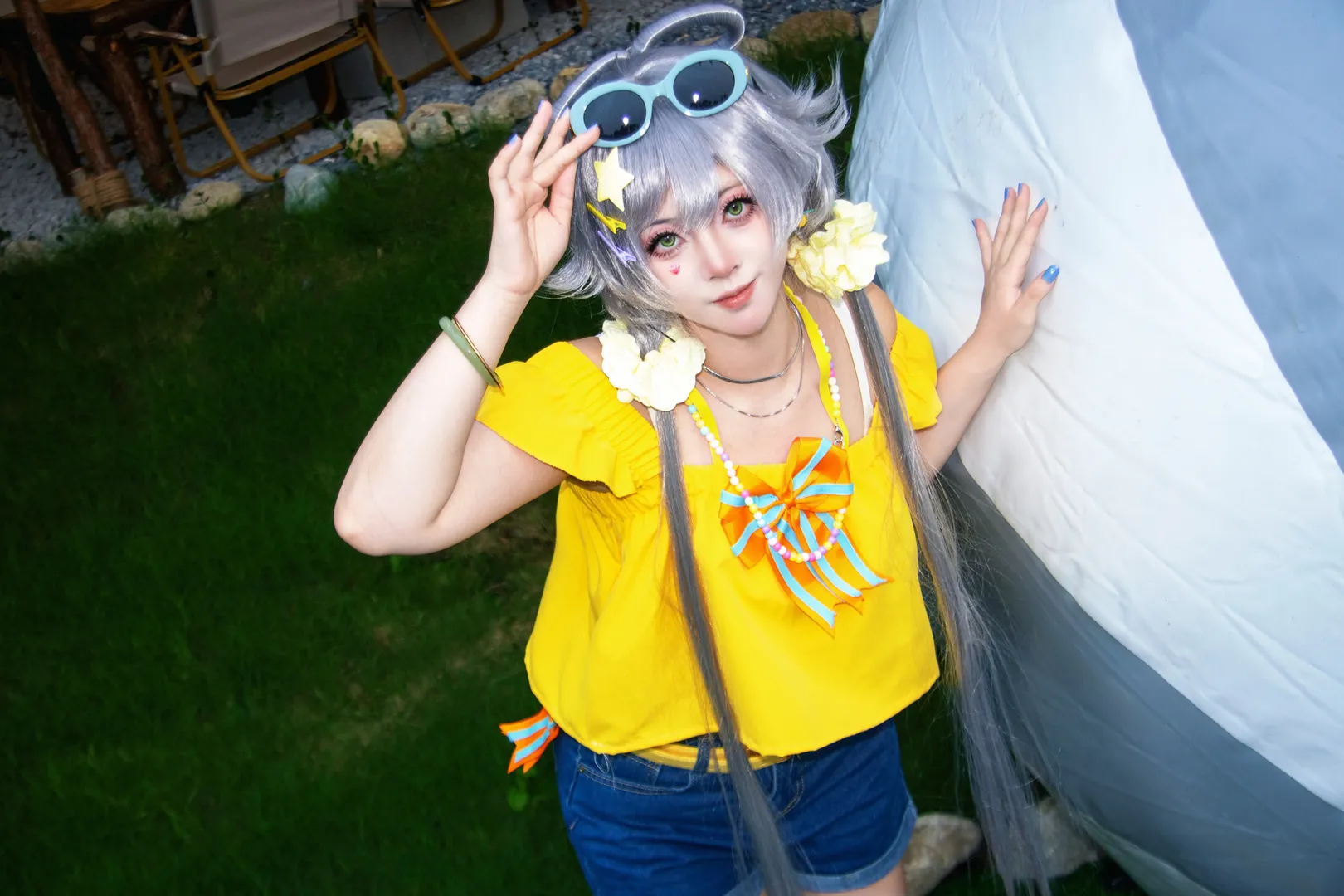 户外摄影, 洛天依cos, 夏日穿搭, 洛天依, cosplay造型 - 第1张