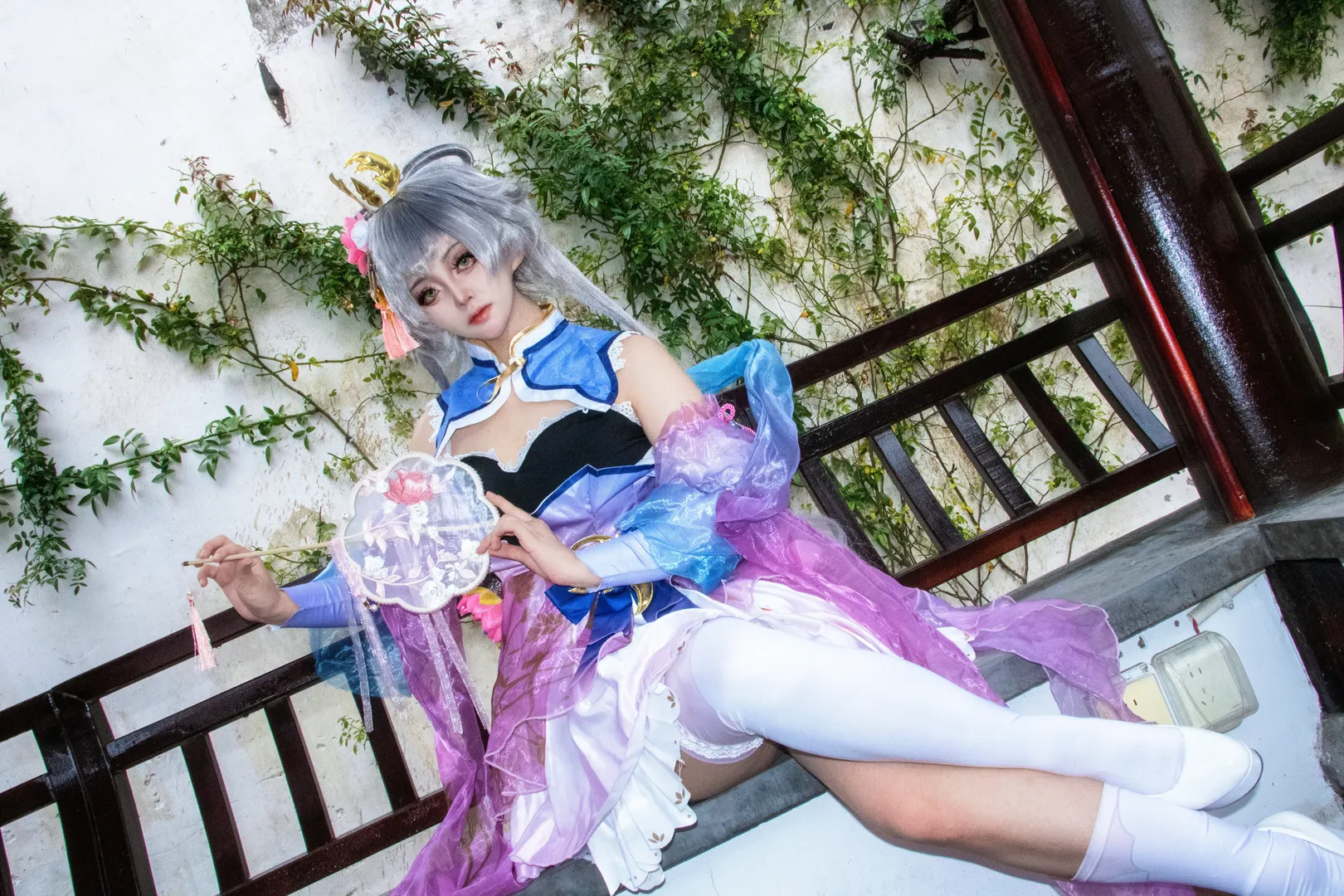洛天依cos, 洛天依, 外景摄影, 国风Cosplay, Cosplay白丝