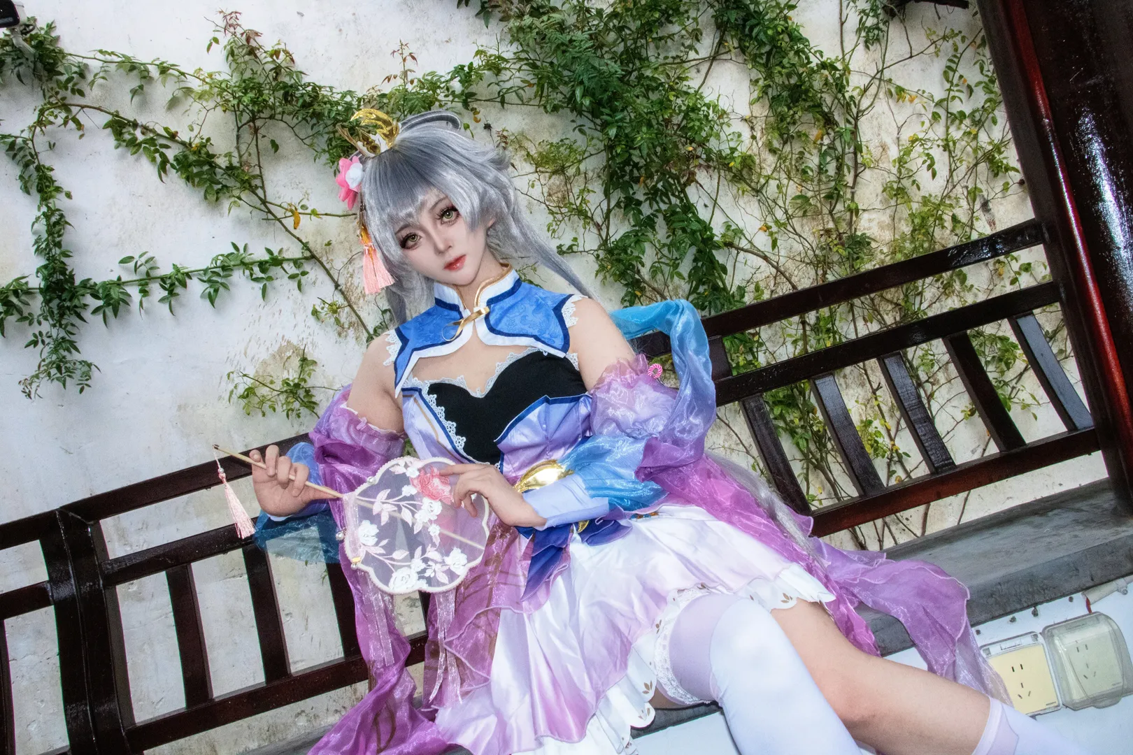 洛天依cos, 洛天依, 外景摄影, 国风Cosplay, Cosplay白丝 - 第3张