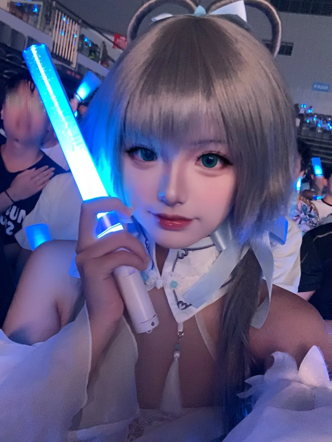 cosplay, 漫展返图, 洛天依cos, 白丝, 洛天依纯蓝幻乐 - 第6张