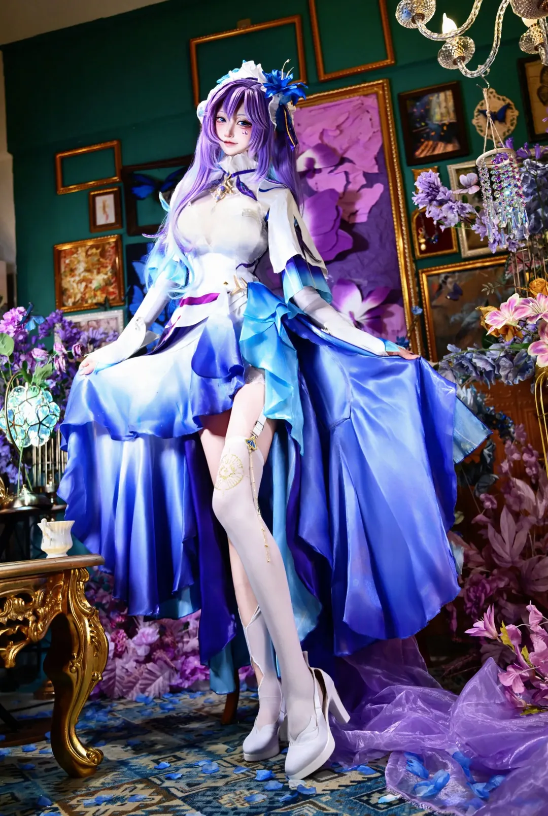 鳴潮, コスプレ, 長春での撮影依頼, 白ストッキング, カンタレラ・フィサリア コスプレ - 2枚目