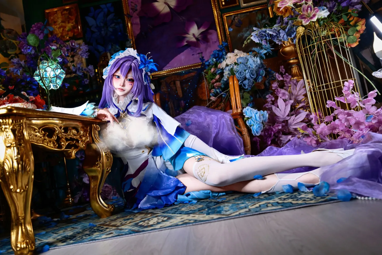 鳴潮, コスプレ, 長春での撮影依頼, 白ストッキング, カンタレラ・フィサリア コスプレ - 3枚目