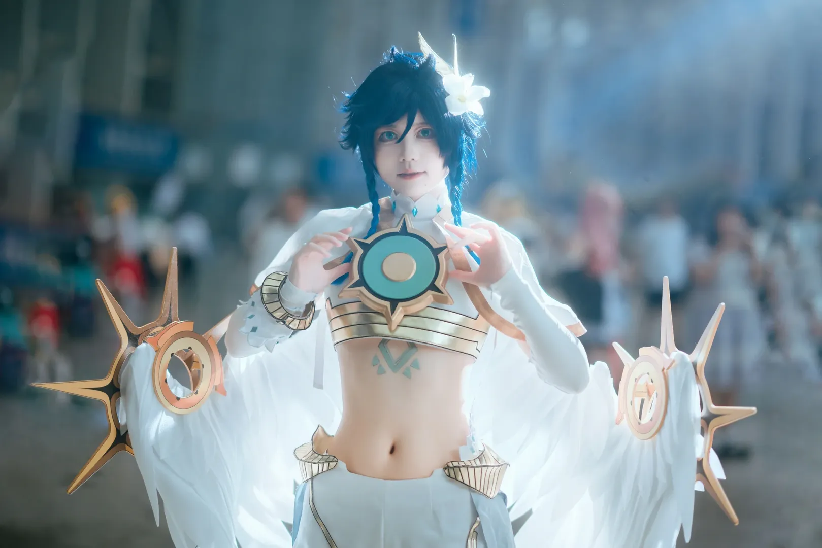 原神, 漫展场照, cosplay摄影, 白丝cos, 温迪cos - 第2张