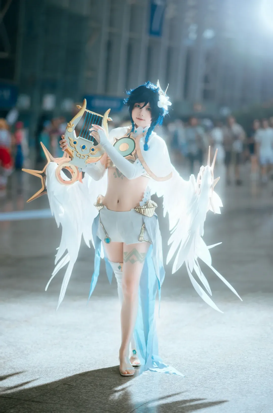 原神, 漫展场照, cosplay摄影, 白丝cos, 温迪cos - 第4张