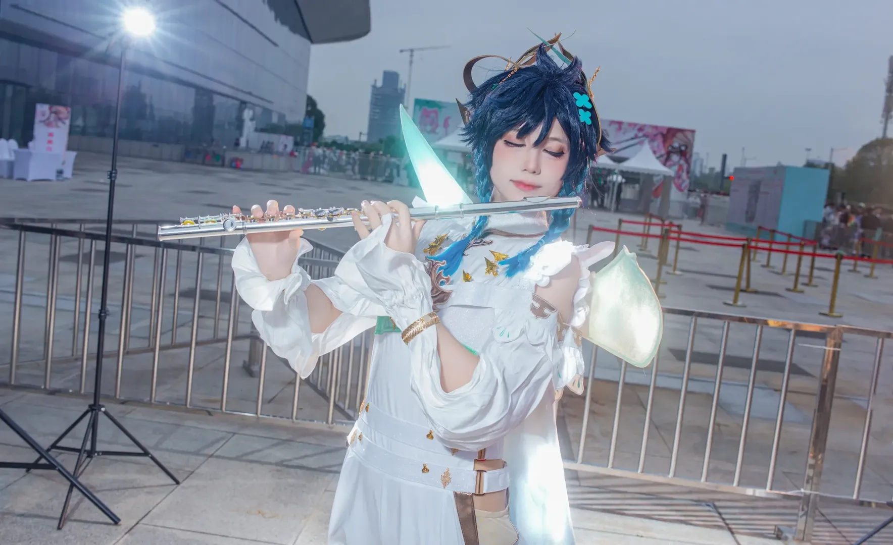 原神, 漫展摄影, 白丝, cosplay穿搭, 温迪cos - 第3张