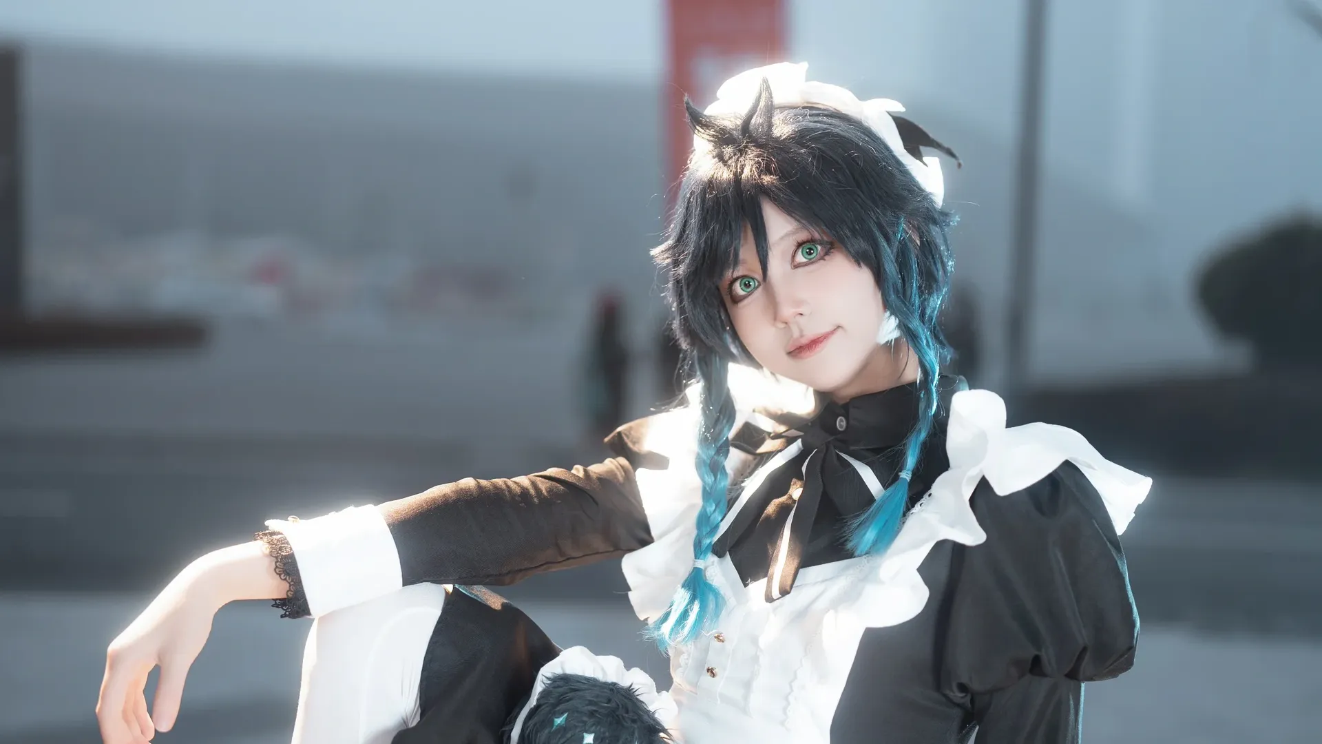 二次元, 原神, cosplay, 女僕裝, 溫迪cos - 第1張