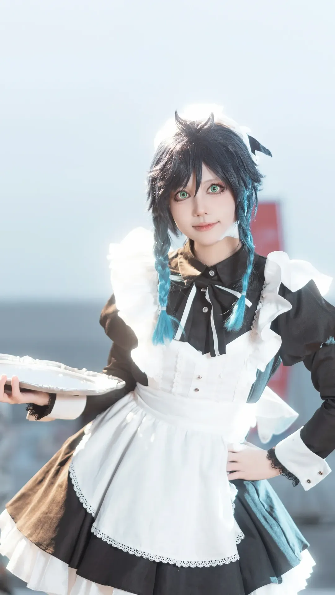 二次元, 原神, cosplay, 女仆装, 温迪cos