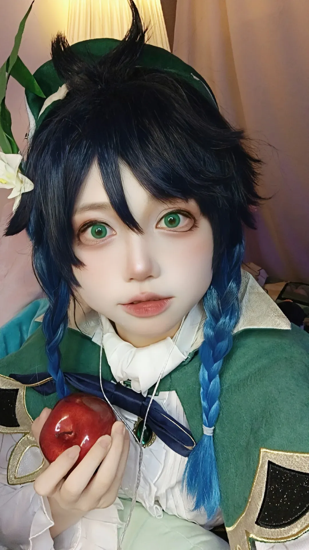 原神, cosplay, 溫迪cos, 綠瞳, 溫迪