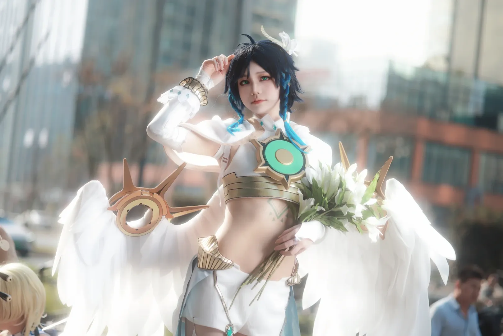 原神, 户外摄影, 漫展返图, 女coser, 温迪cos