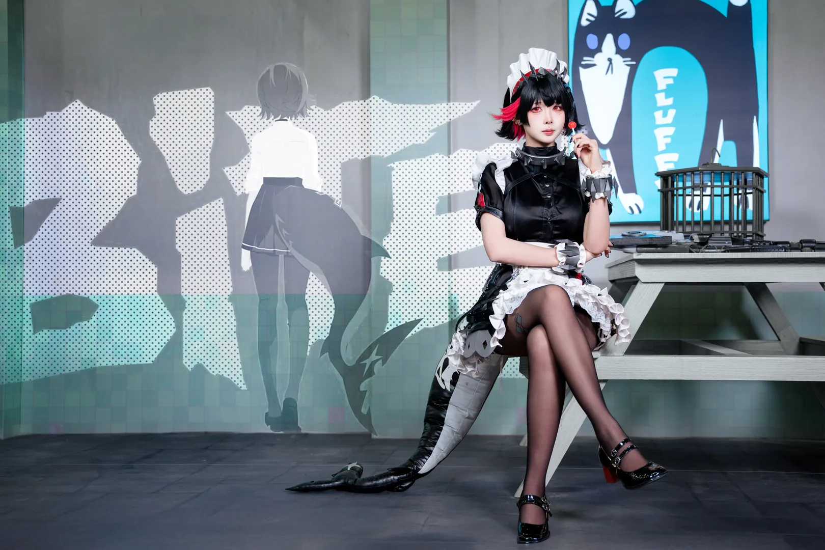 绝区零, 艾莲乔cos, cosplay摄影, 黑丝cos, 绝区零fes - 第1张