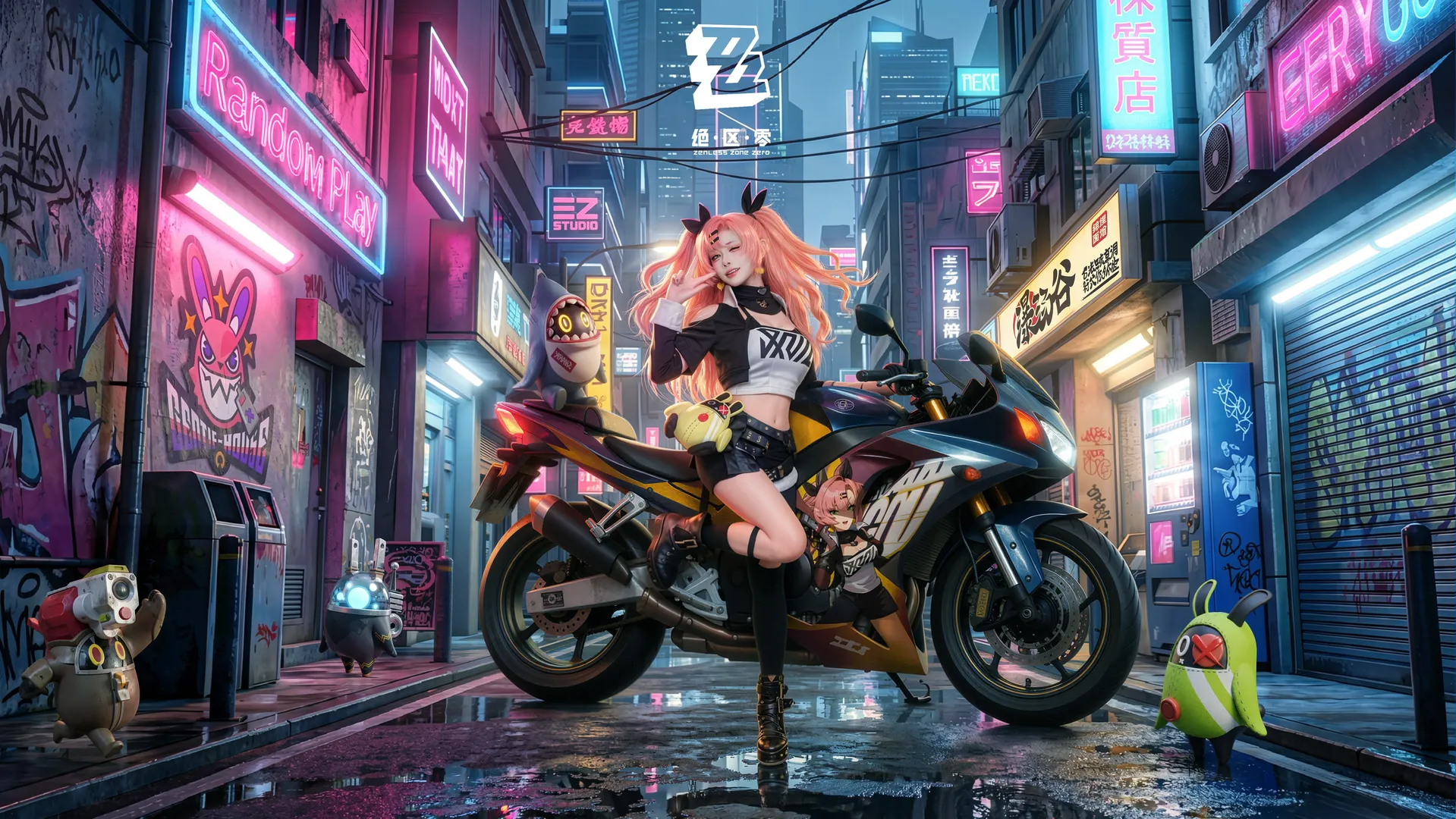Zenless Zone Zero, Cyberpunk, Cosplay photography, Nico cosplay, Biker girl