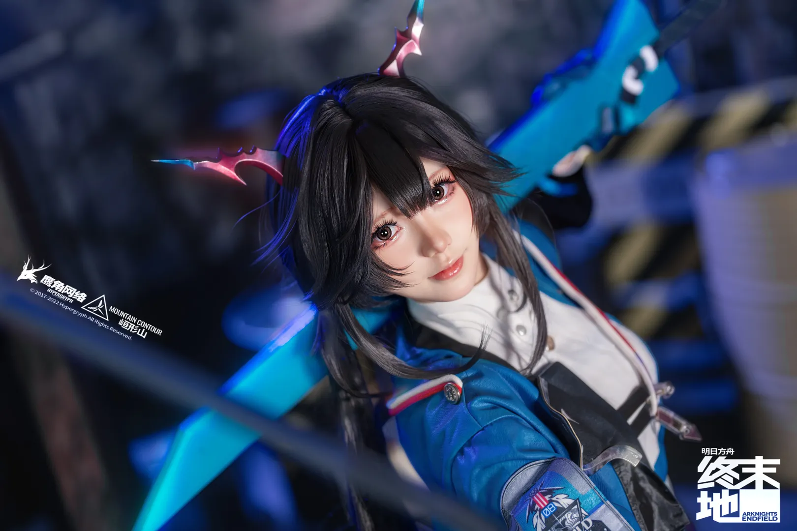 明日方舟终末地, cosplay棚拍, 战术风cosplay, 陈千语cos, 科幻武器道具