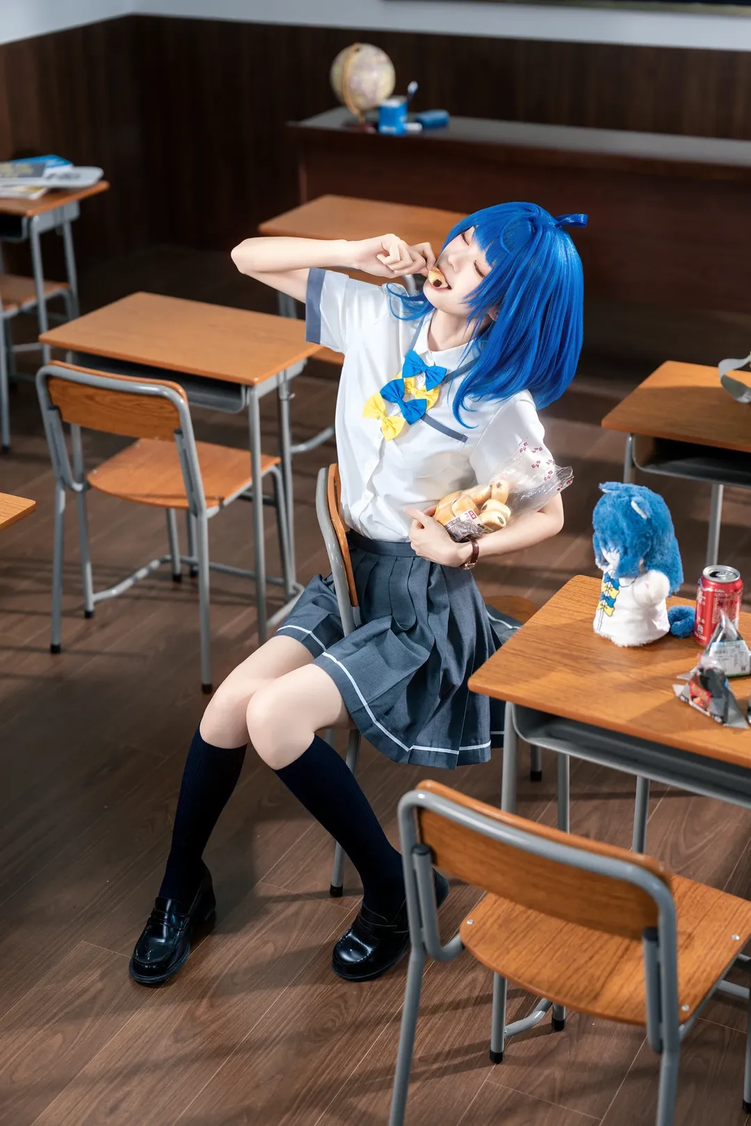 校园风cos, 过膝袜穿搭, 八奈见杏菜cos, 败犬女主太多了, JK制服cosplay - 第2张
