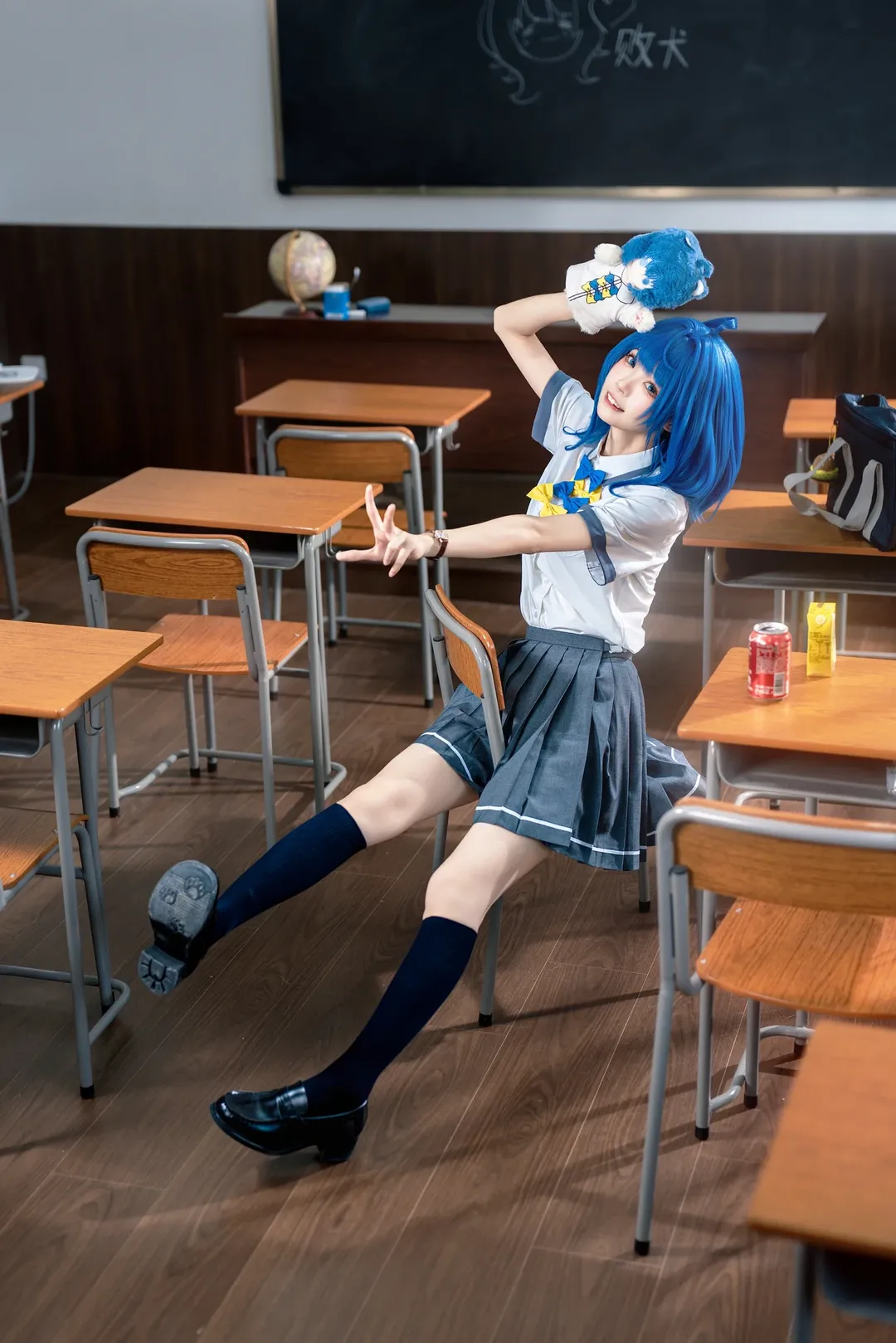 校园风cos, 过膝袜穿搭, 八奈见杏菜cos, 败犬女主太多了, JK制服cosplay - 第3张