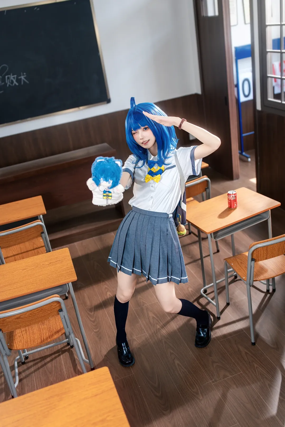 校园风cos, 过膝袜穿搭, 八奈见杏菜cos, 败犬女主太多了, JK制服cosplay - 第8张