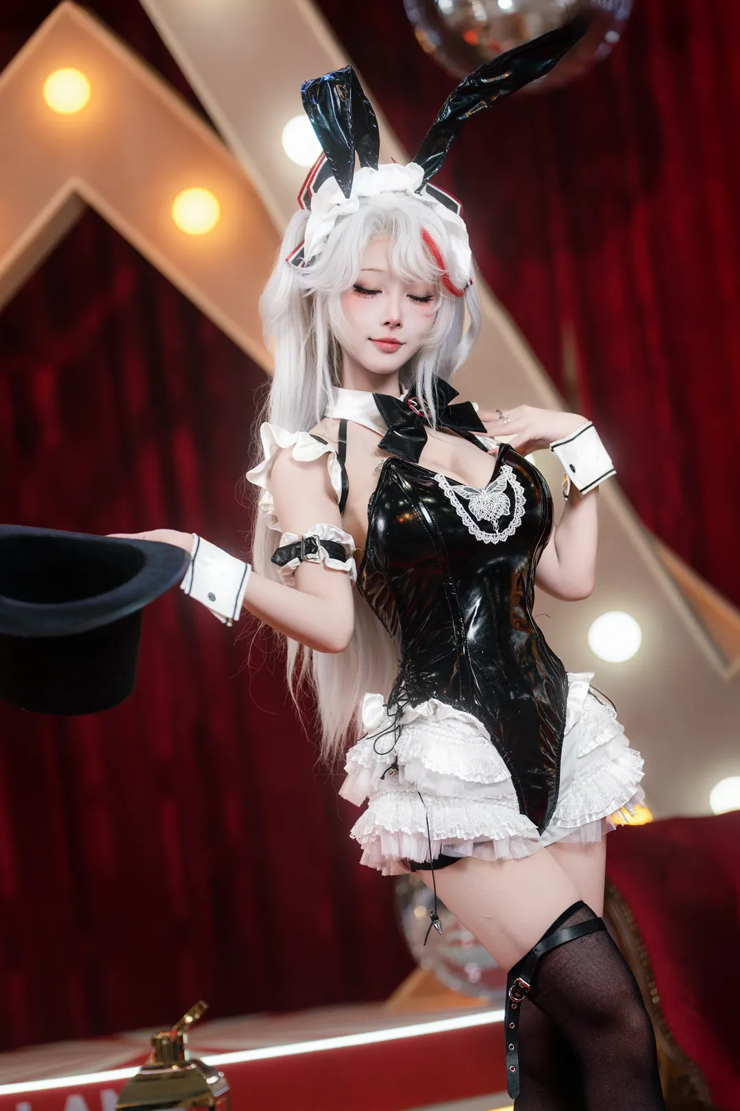 碧蓝航线, 欧根亲王cos, 黑丝, 清凉节, 复古舞台cosplay - 第5张
