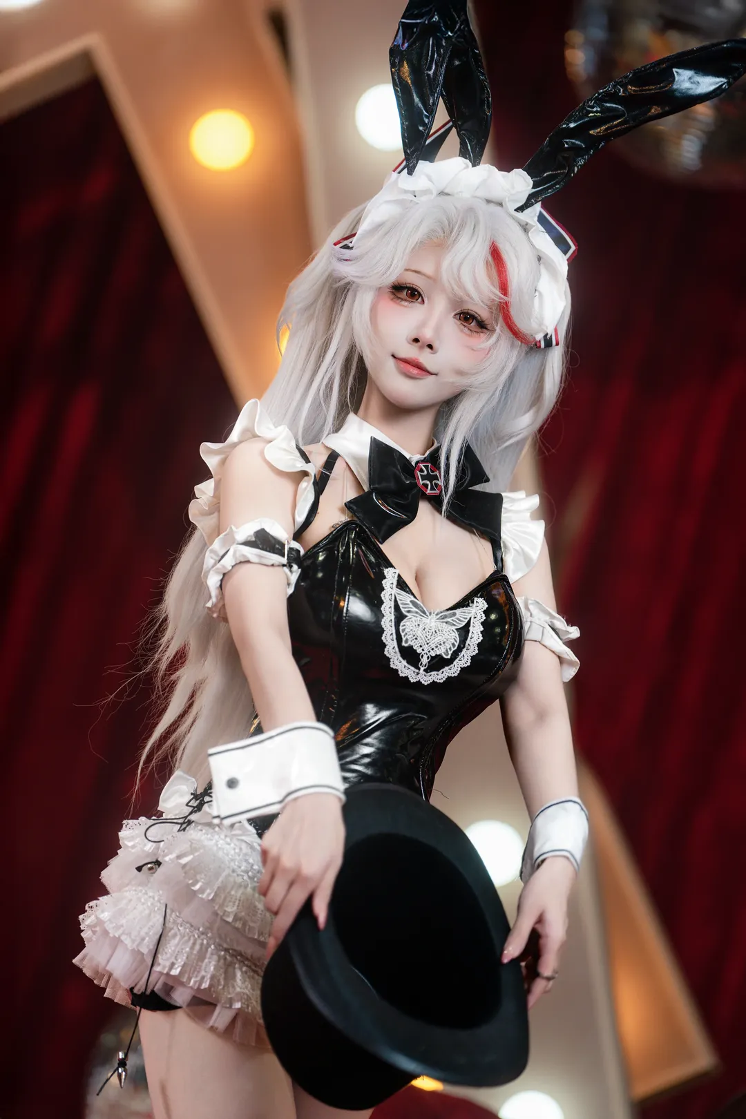 碧蓝航线, 欧根亲王cos, 黑丝, 清凉节, 复古舞台cosplay - 第6张