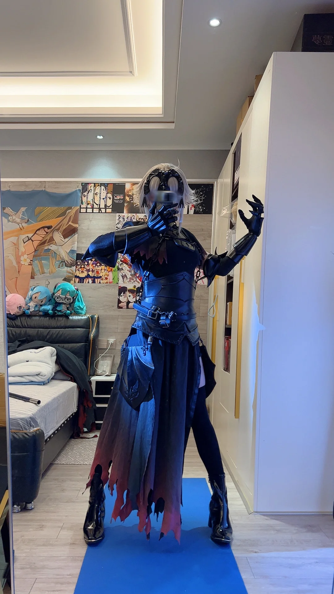 fgo, 对镜自拍, 黑丝, 黑贞cos, 漫展攻略
