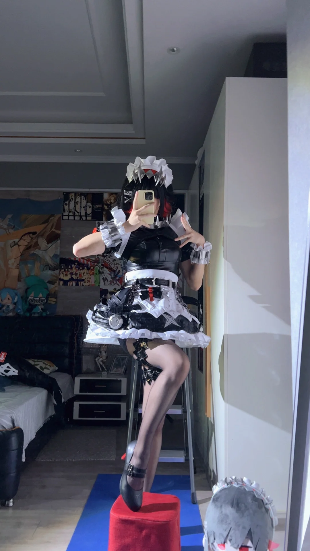 绝区零, 女仆装, 艾莲乔cos, 黑丝穿搭, 机械风cosplay - 第4张