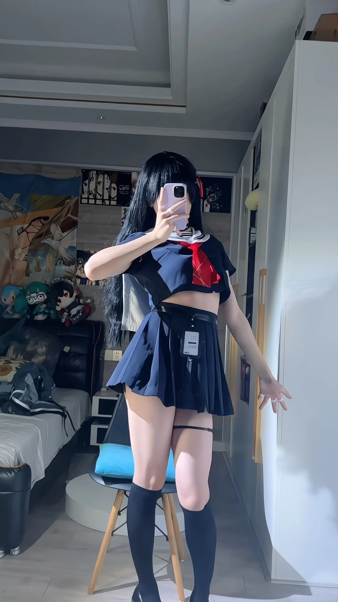 鸣潮, cosplay, 长筒袜, 朽叶家的千小妹cos, 千咲