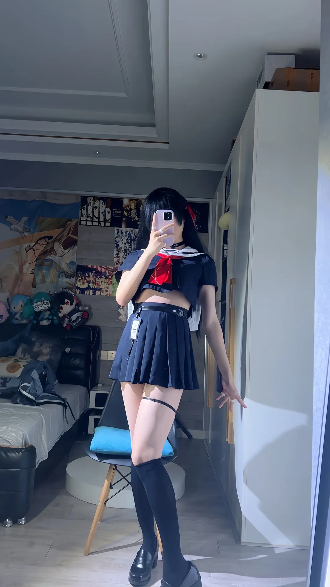 鸣潮, cosplay, 长筒袜, 朽叶家的千小妹cos, 千咲 - 第3张
