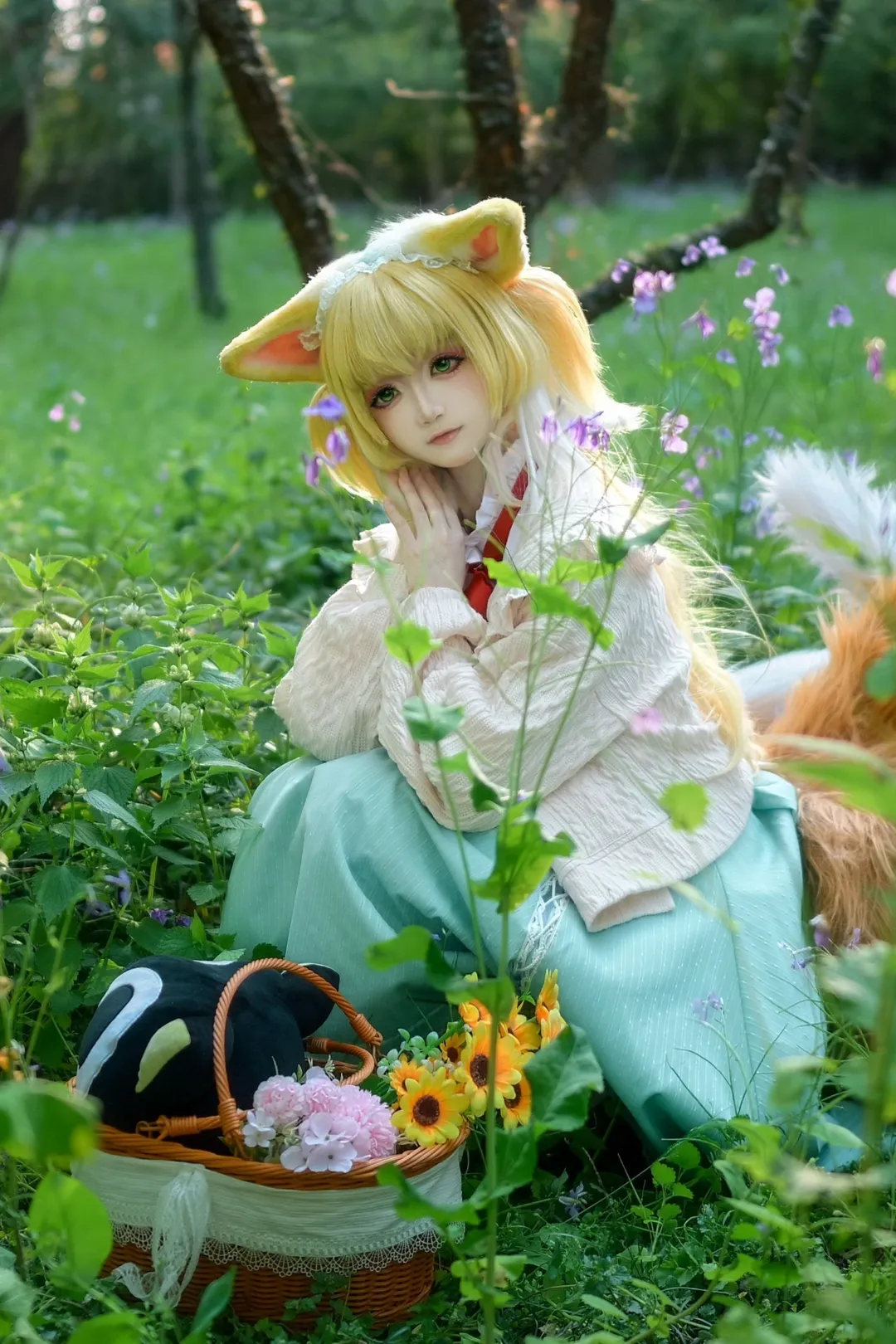 cosplay, 明日方舟, 铃兰cos, 兽耳, 森林外景