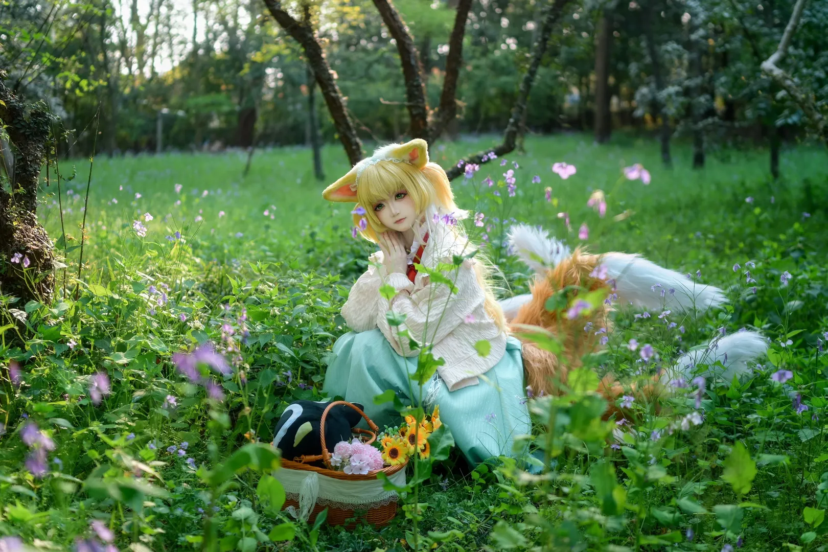 cosplay, 明日方舟, 铃兰cos, 兽耳, 森林外景 - 第2张