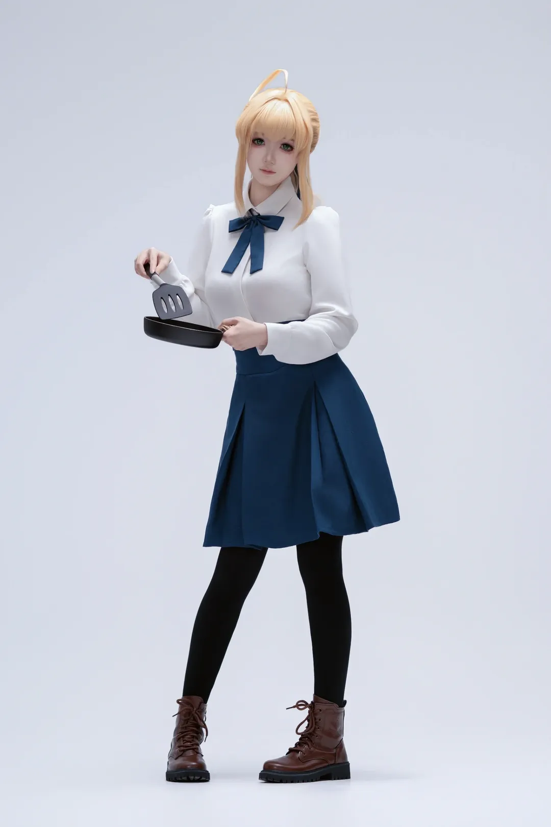 白棚拍摄, Saber cos, 黑丝, cosplay摄影, fate - 第3张