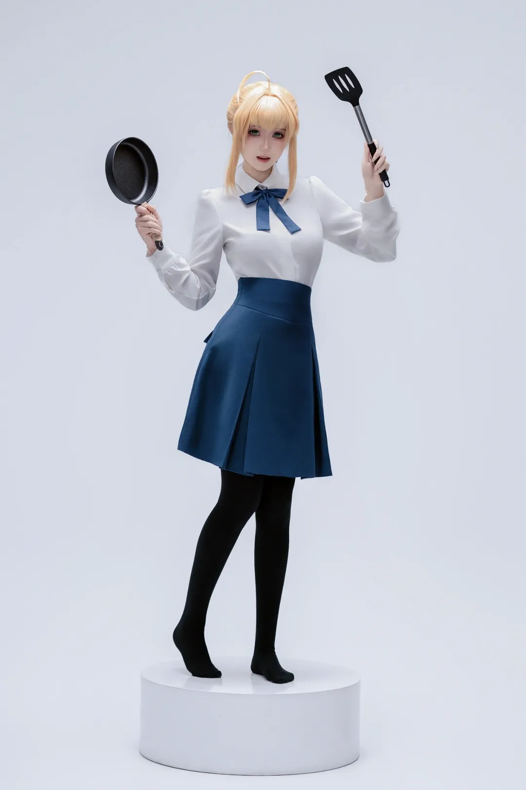 白棚拍摄, Saber cos, 黑丝, cosplay摄影, fate - 第4张