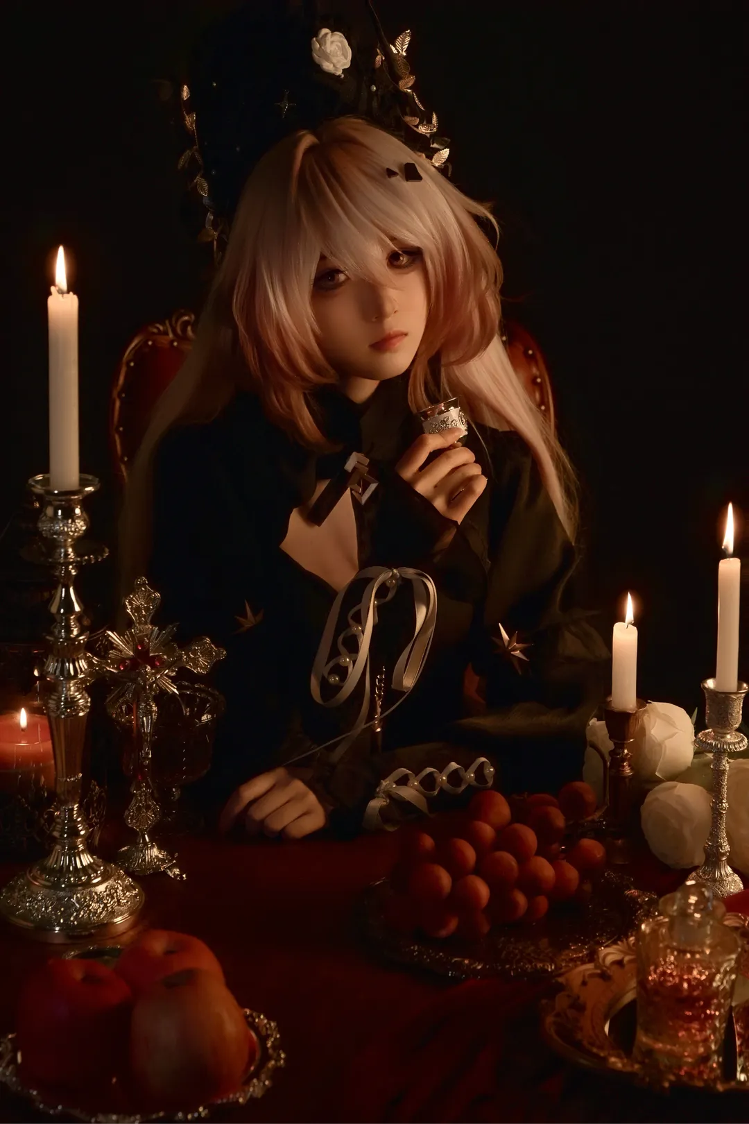 cosplay, 哥特风, 明日方舟, 特蕾西亚cos, 暗黑风 - 第2张