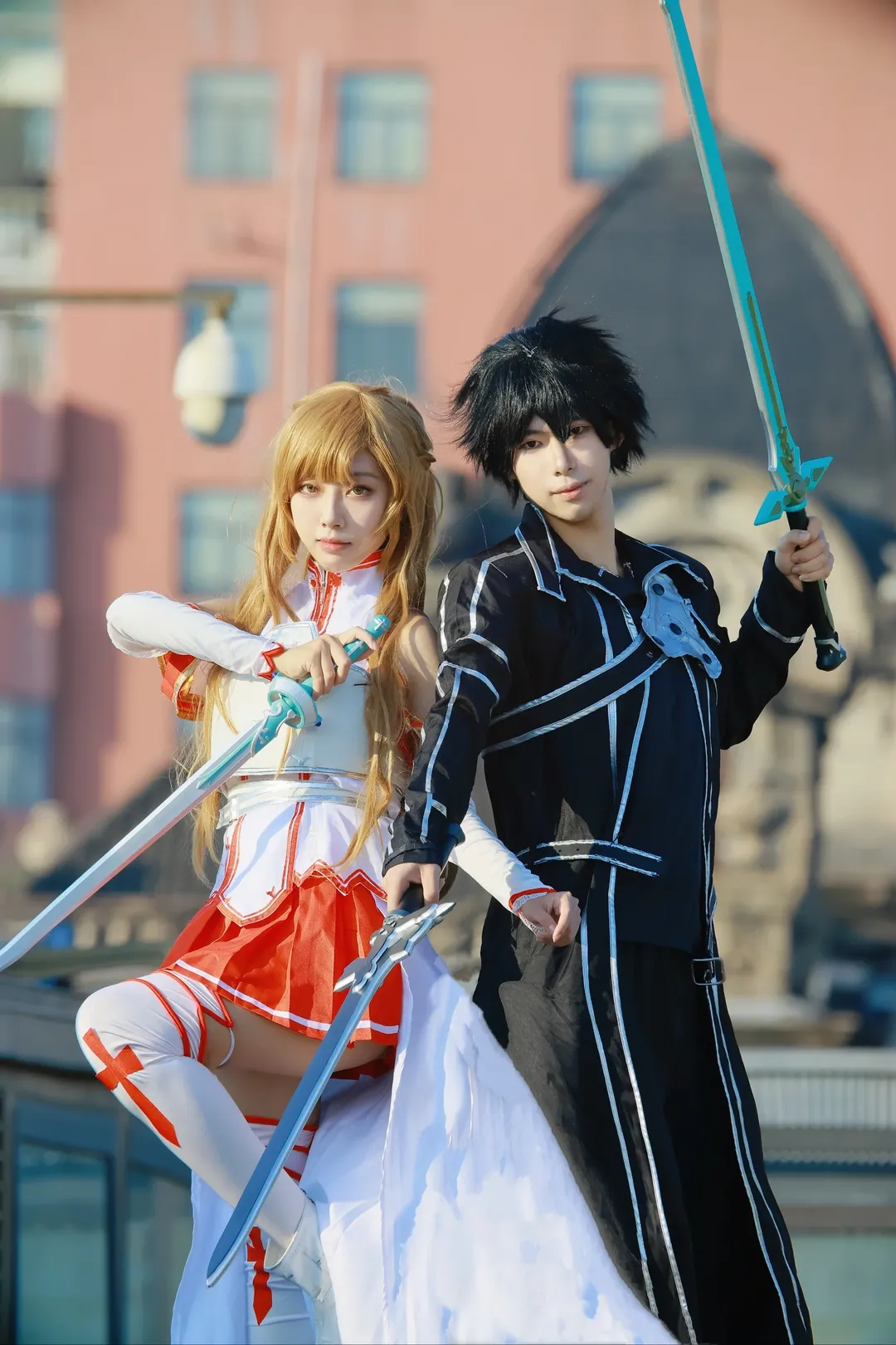 亚丝娜cos, 刀剑神域, 二次元cos, 白丝, 桐人cos