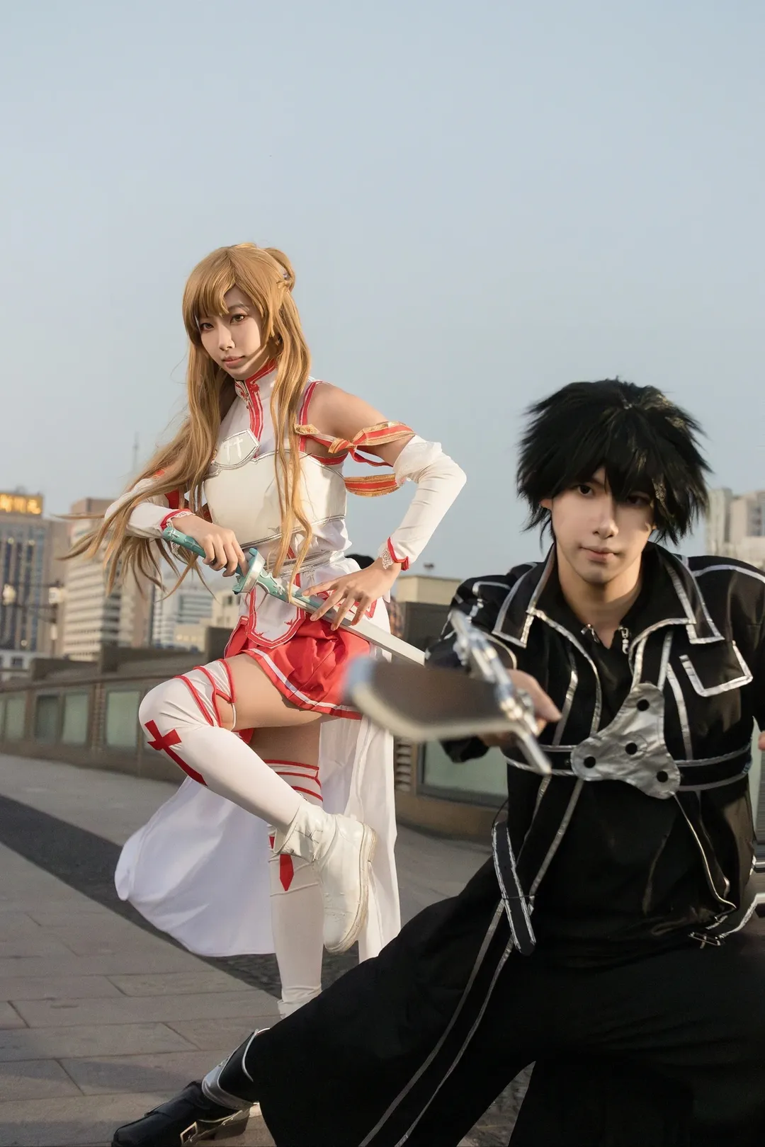 亚丝娜cos, 刀剑神域, 二次元cos, 白丝, 桐人cos - 第4张