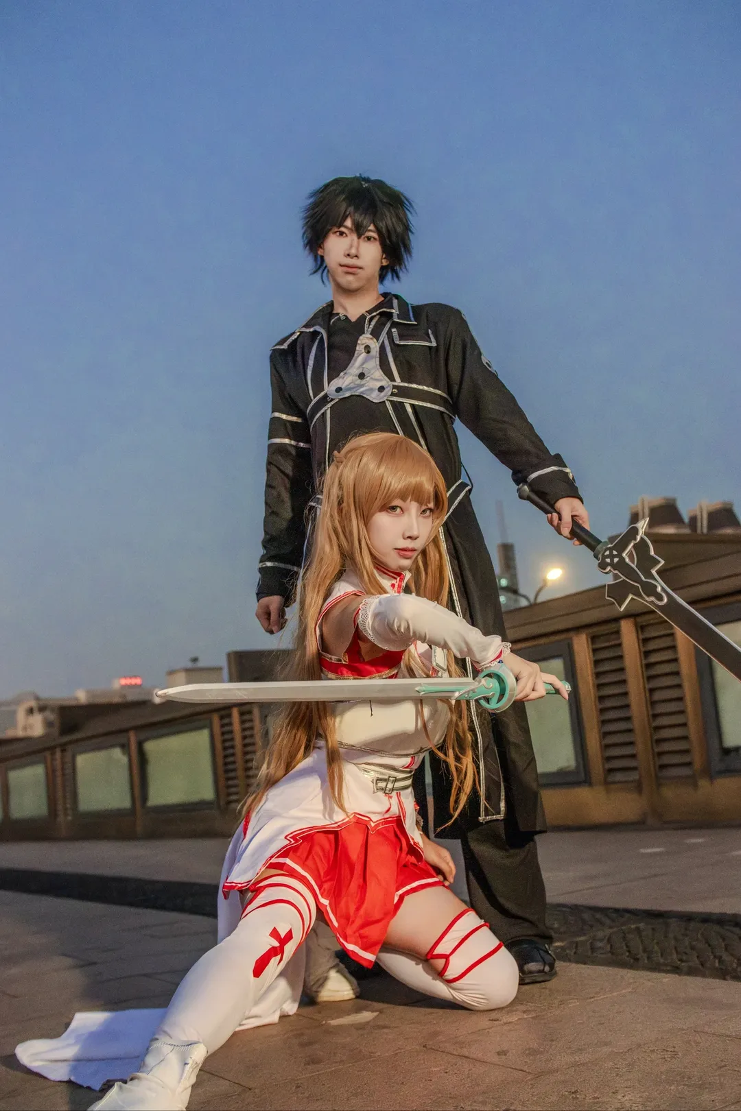 亚丝娜cos, 刀剑神域, 二次元cos, 白丝, 桐人cos - 第5张