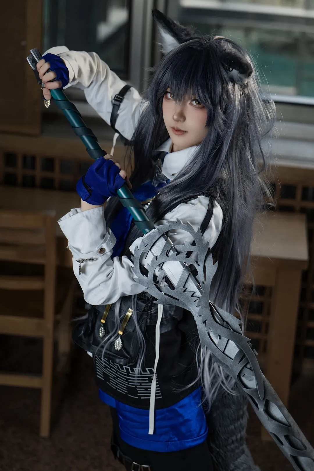 明日方舟, 兽耳cos, 缄默德克萨斯cos, 反常光谱, 剑雨滂沱