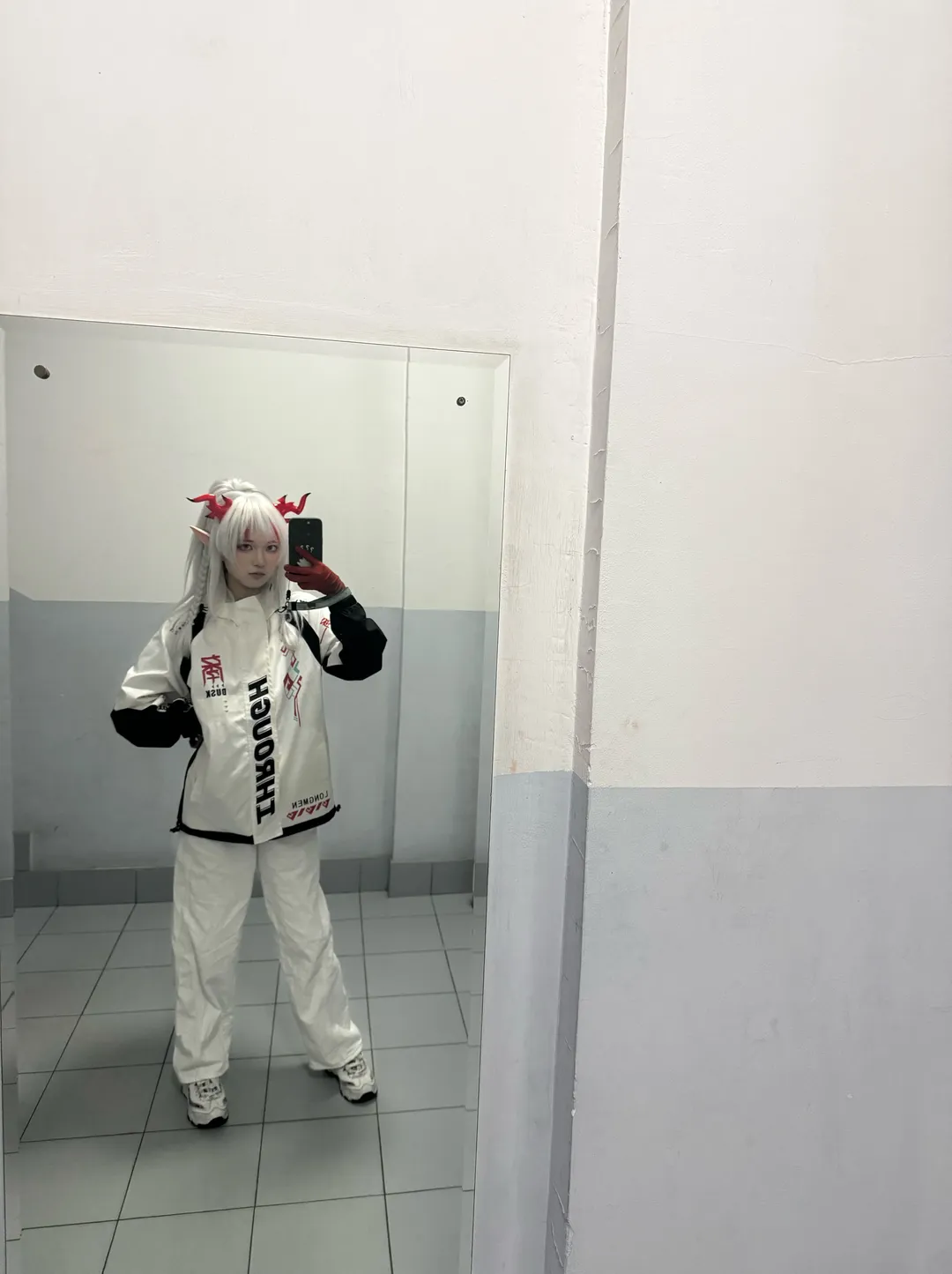 明日方舟, 年cos, 女coser, 自搭日常, 银发红角