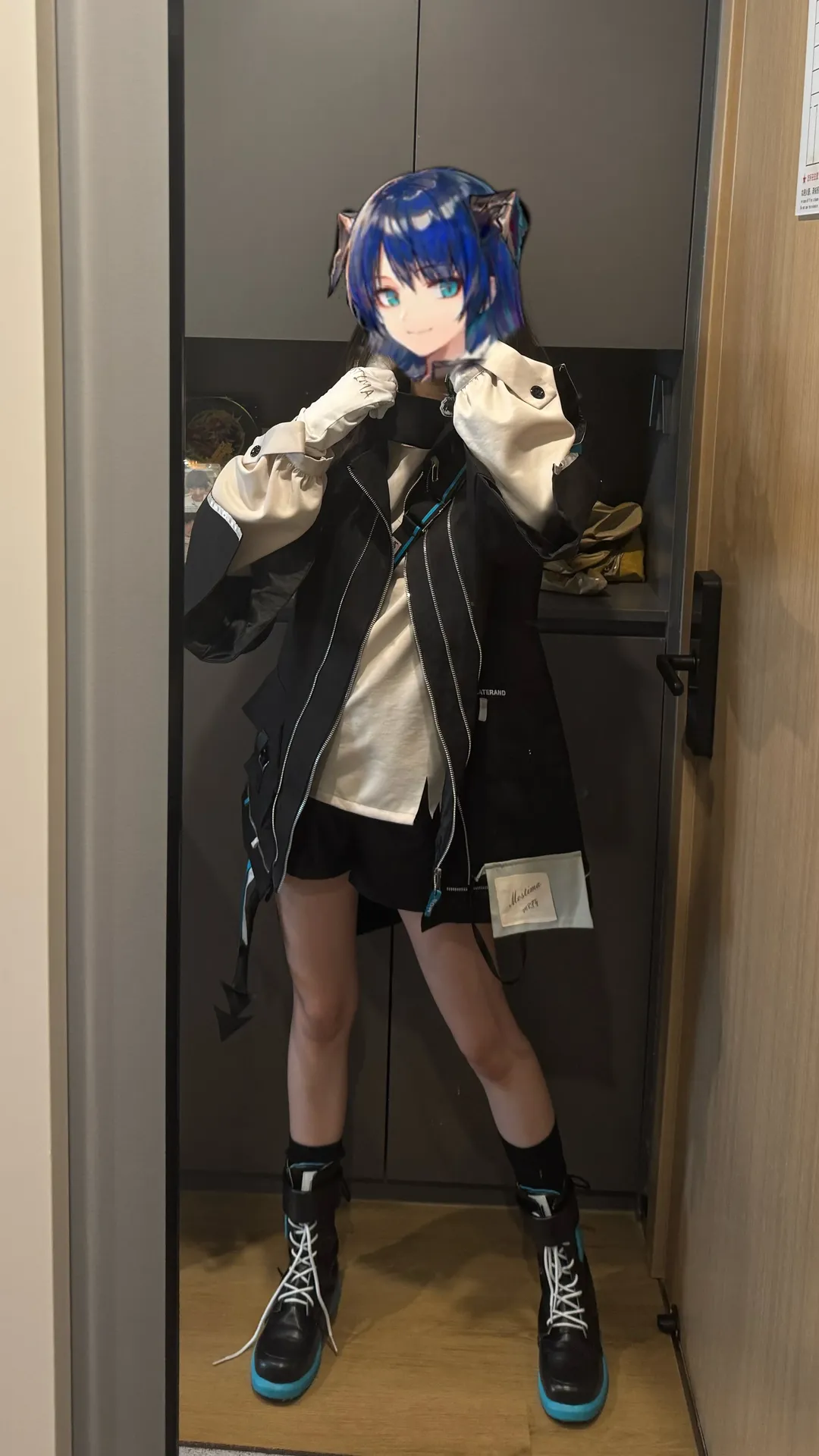 明日方舟, cosplay日常, 机能风穿搭, 莫斯提马cos, 蓝发萨科塔 - 第1张