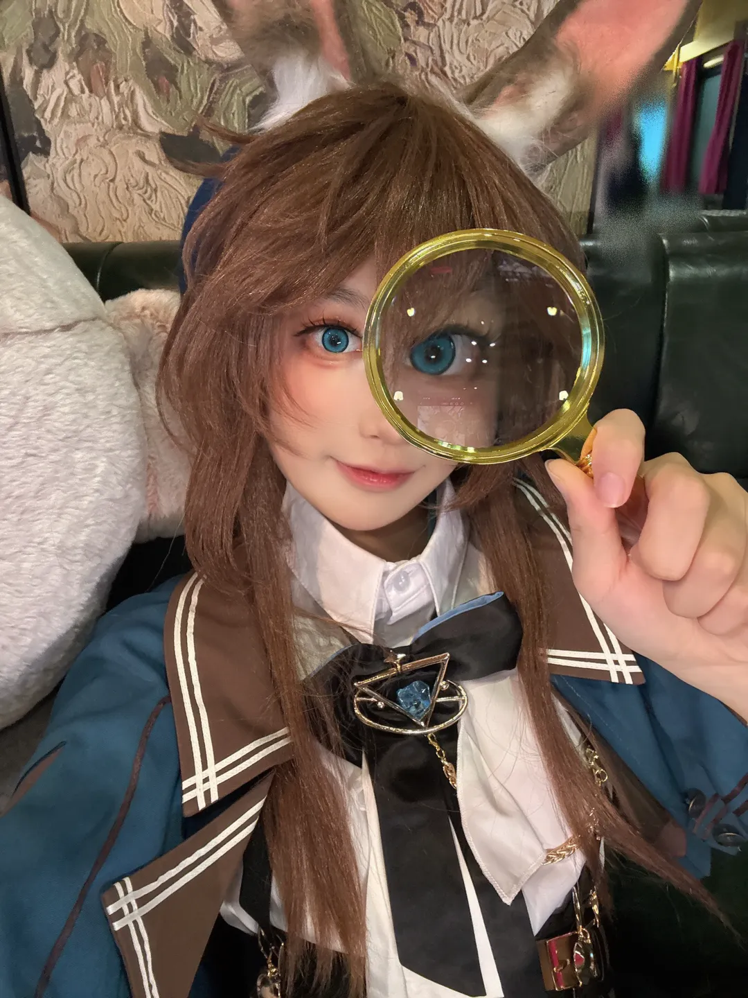 明日方舟, 阿米娅cos, 二次元穿搭, 兽耳娘cos, 蓝色美瞳