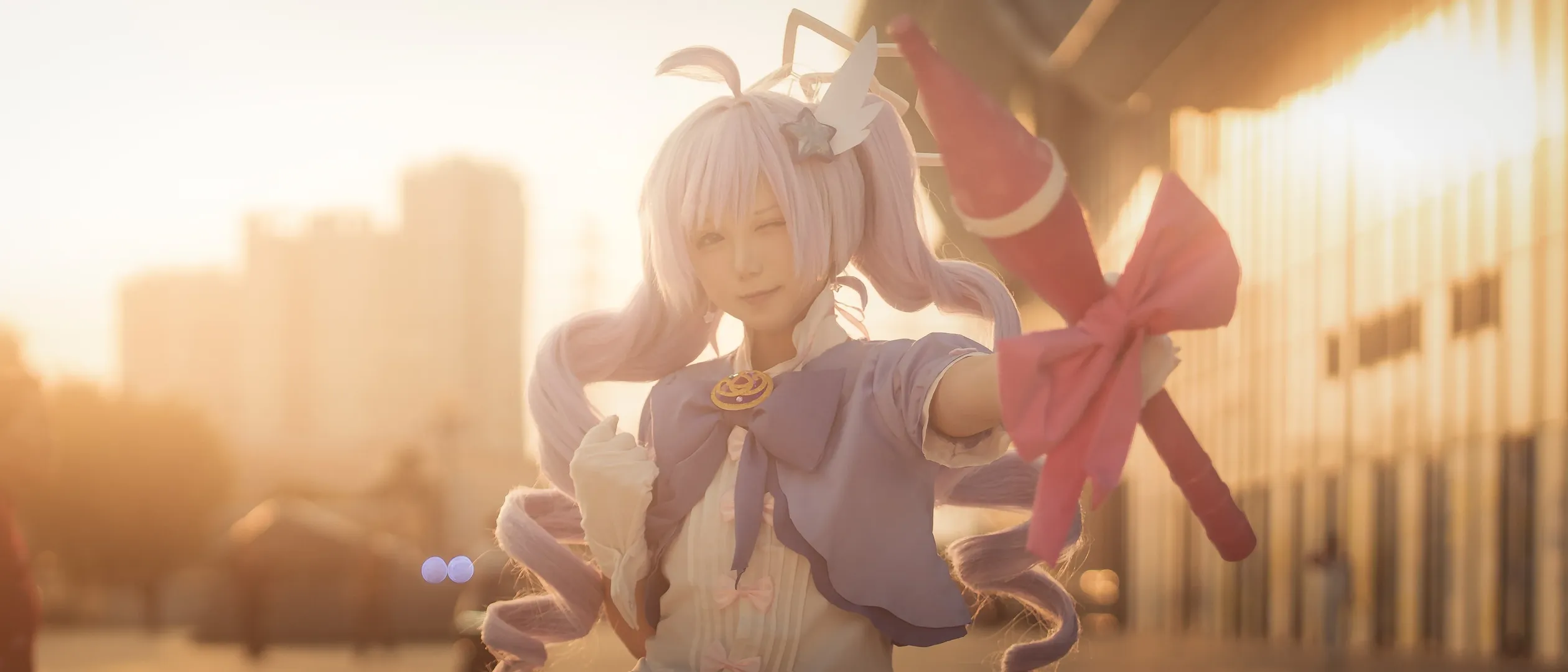 cosplay, 碧蓝档案, 漫展场照, 宇泽玲纱cos, 条纹丝袜 - 第2张