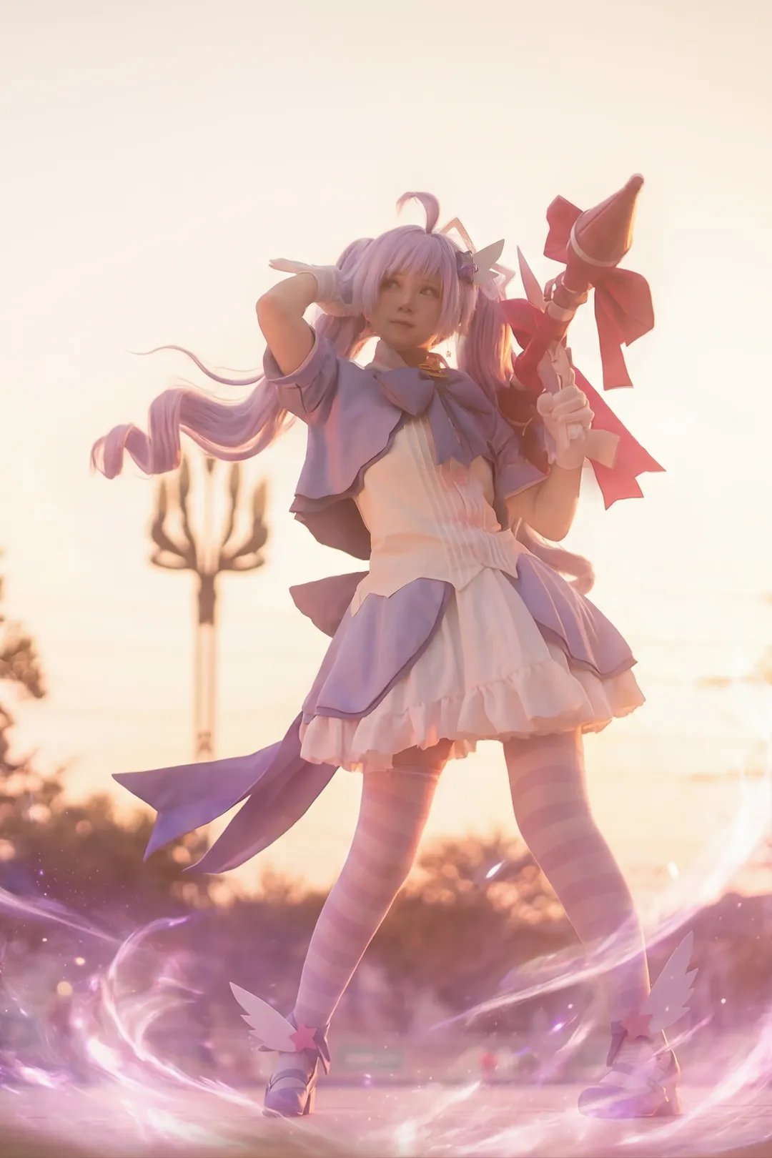 cosplay, 碧蓝档案, 漫展场照, 宇泽玲纱cos, 条纹丝袜