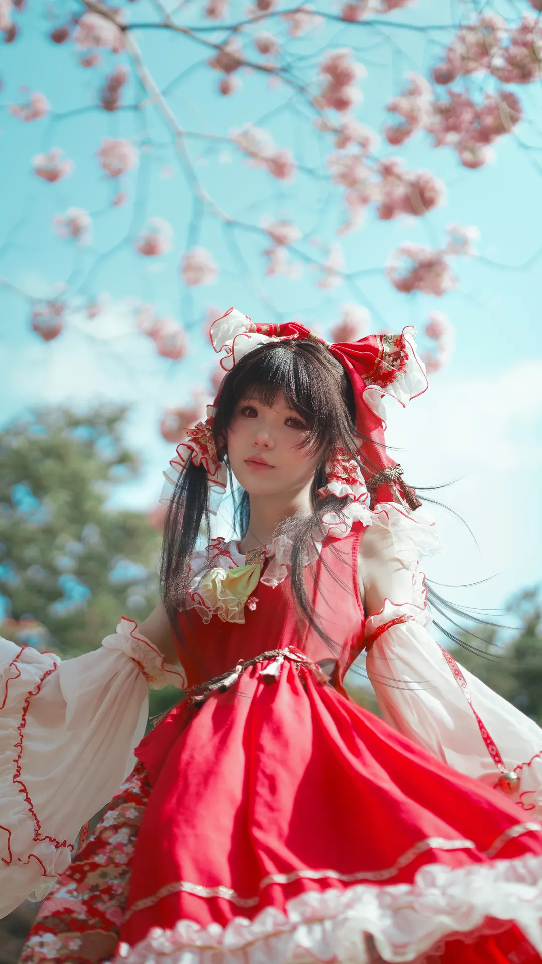 二次元摄影, 博丽灵梦cos, 东方Project, 车万, 巫女服