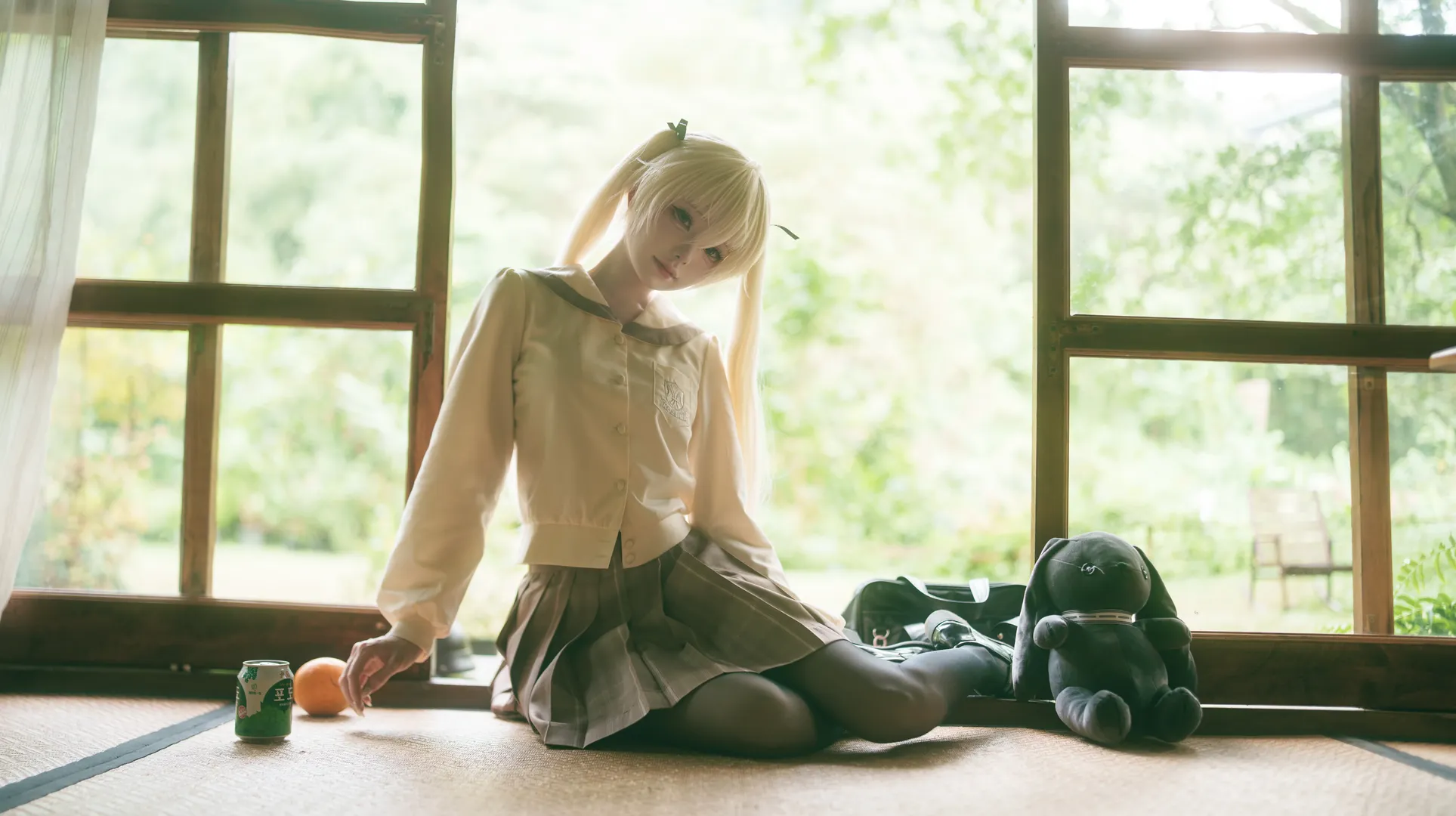 二次元cosplay, 緣之空, 穹妹cos, 日系写真, 黑色丝袜 - 第4张