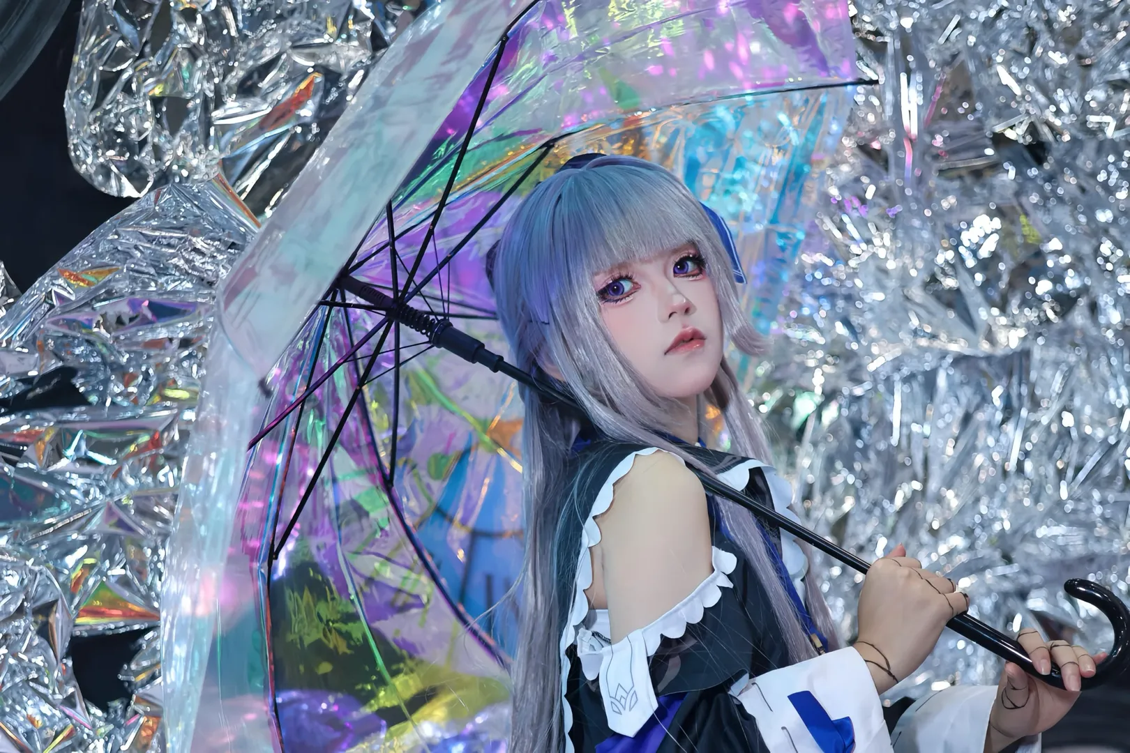 崩坏星穹铁道, 黑塔cos, 银发cosplay, 人偶妆造, 时间主题摄影 - 第3张