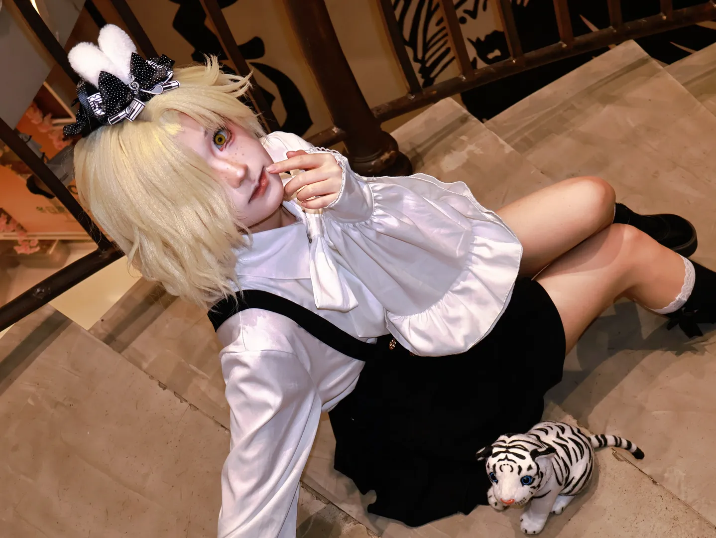 cosplay, 私设, 刀剑乱舞, 过膝袜, 五虎退cos - 第2张