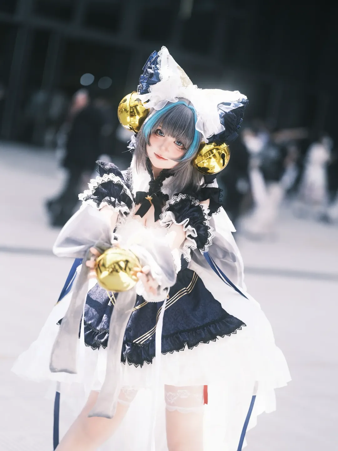 碧蓝航线, 二次元cosplay, 漫展摄影, 白丝穿搭, 柴郡猫cos